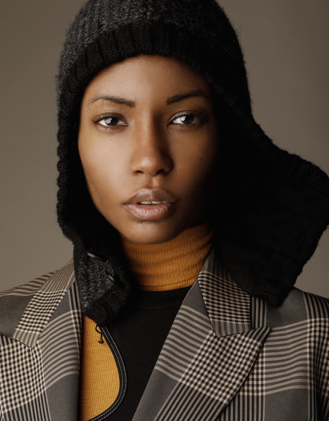 Close-up portrait wearing a hat